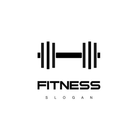 Modelo de logotipo de fitness e academia | Premium Vector #Freepik #vector #barbell #kettlebell #haltere #peso Fitness Vector, Kettlebell, Premium Vector, Vision Board