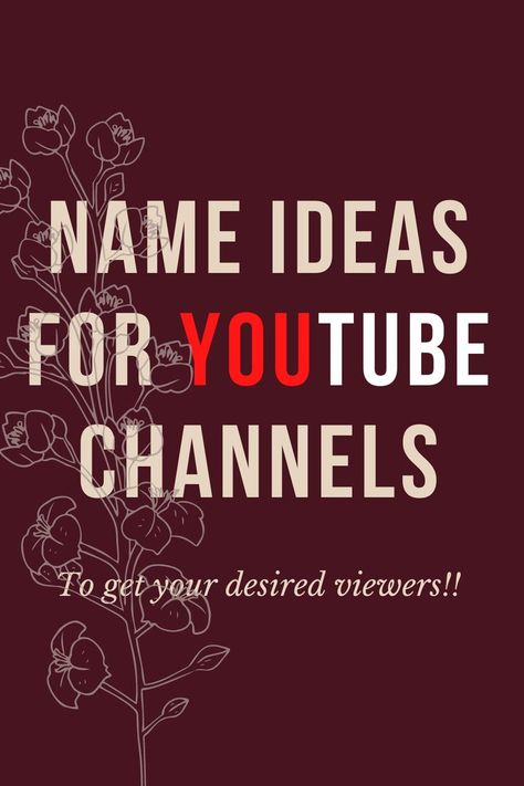 Youtube Channels Name ideas to make your viewers ponder about your contents- Brand Names// youtube name ideas// youtube names ideas baddie// youtube names// youtube names creative// youtube niche ideas// youtube channel ideas// youtube channel name ideas// youtube channel banner backgrounds// brand name ideas// brand names// brand name ideas fashion// business name ideas// business name ideas catchy// business name ideas catchy beauty// business name ideas creative// #ideas #names #youtube Business Name Ideas Catchy Beauty, Brand Name Ideas Fashion, Youtube Name Ideas, Channel Name Ideas, Catchy Business Name Ideas, Youtube Channel Name Ideas, Youtube Names, Youtube Channel Ideas, Woodworking Ideas Table