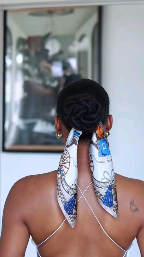 Get Inspired: Beautiful Afro Hair Buns for Beginners Scarf Bun Tutorial, Afro Hair Routine, Scarf Hairstyles Short, Afro Hair Bun, Scarf Bun, Natural Hair Bun Styles, Short Box Braids Hairstyles, Curls For The Girls, Big Box Braids Hairstyles