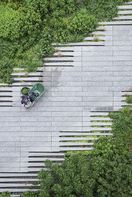 High Line Gardening | Flickr - Photo Sharing! Pavement Design, Landscape And Urbanism Architecture, Paving Pattern, Paving Design, Urban Landscape Design, Landscape And Urbanism, Landscape Architecture Design, High Line, Design Exterior