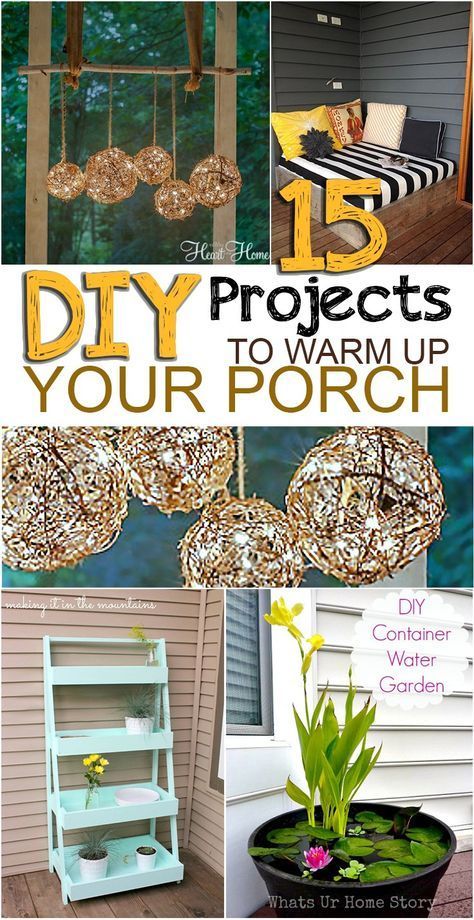 DIY front porch, front porch projects, DIY home, DIY porch, popular pin, home decor, DIY home remodel, curb appeal projects, easy curb appeal projects. Patio Hacks, Apartment Wishlist, Diy Front Porch, Diy Porch, Dekor Diy, Apartment Diy, Apartment Patio, Front Porch Decorating, Diy Pergola