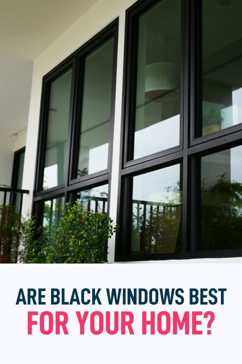 Black Vs White Windows, Window Replacement Ideas, Black Aluminum Windows, Black Replacement Windows, Black Exterior Windows, Black Vinyl Windows, Black Windows Exterior, Best Replacement Windows, Tub To Shower Conversion