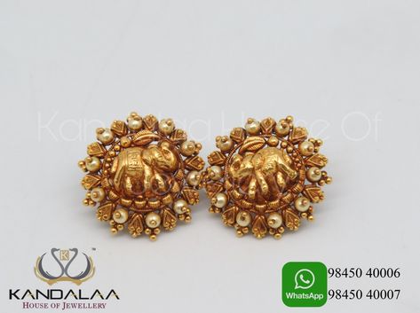 Gold Earrings For Women Indian, Big Earrings Gold, Ear Tops, Big Stud Earrings, Small Earrings Gold, Flower Earrings Gold, Bridal Jewelry Necklace, Diamond Jewelry Earrings, Balloon Crafts