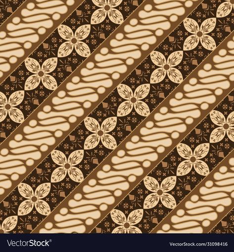 Batik Flower Pattern, Batik Art Indonesian, Batik Pattern Motif, Batik Pattern Indonesian Simple, Simple Batik Pattern Design, Batik Pattern Design Art, Batik Geometris, Batik Aesthetic, Batik Illustration