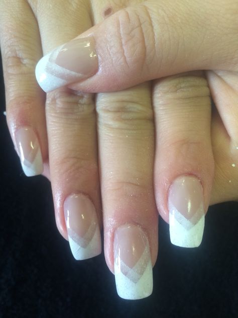 Chevron French Nails Nails French, French Wedding, Chevron Design, Elegant Nails, French Manicure, French Nails, Hair Nails, Hair And Nails, Makeup Ideas