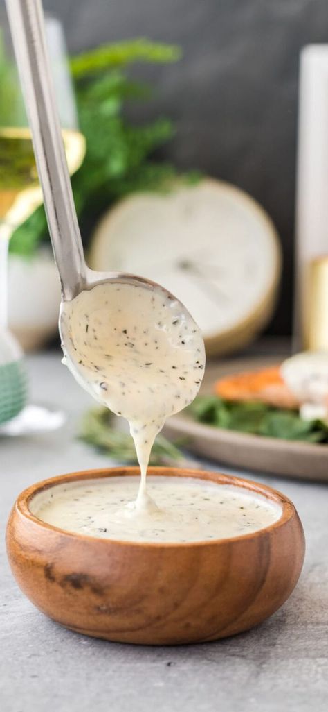 This rosemary cream sauce takes the cake as one of the best ways to use up the bounty of fresh rosemary in your garden. #amandascookin #rosemaryrecipes #saucerecipes Rosemary Cream Sauce, Salad Cream, Homemade Sauce Recipes, Salad Dressing Recipes Homemade, Marinade Sauce, Gravy Sauce, Cooking Sauces, Savory Sauce, Homemade Sauce