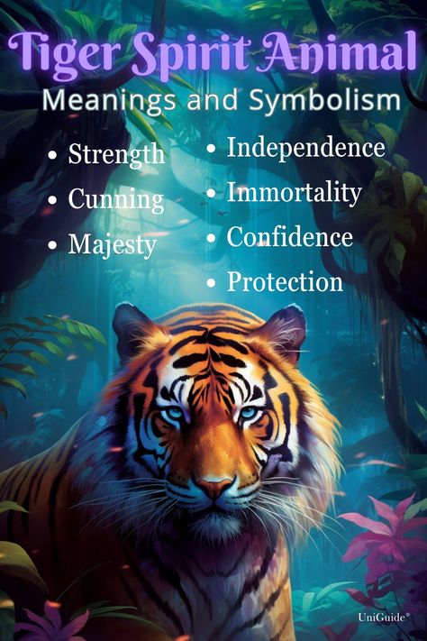 Tiger Mythology, Spirit Animal Tiger, Tiger Meaning, Tiger Symbolism, Spirit Animals Book, Dreams Tattoo, Native American Spirit Animals, Symbolism And Meanings, Animal Totem Spirit Guides