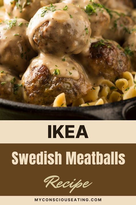 Tender meatballs with creamy sauce Ikea Meatballs Recipe Slow Cooker, Ikea Swedish Meatball Sauce, Homemade Swedish Meatballs Crockpot, Ikea Meatball Sauce, Ikea Meatballs Recipe, Swedish Meatballs Sauce, Meatballs Recipe Easy, Ikea Swedish Meatball Recipe, Swedish Meatball Sauce