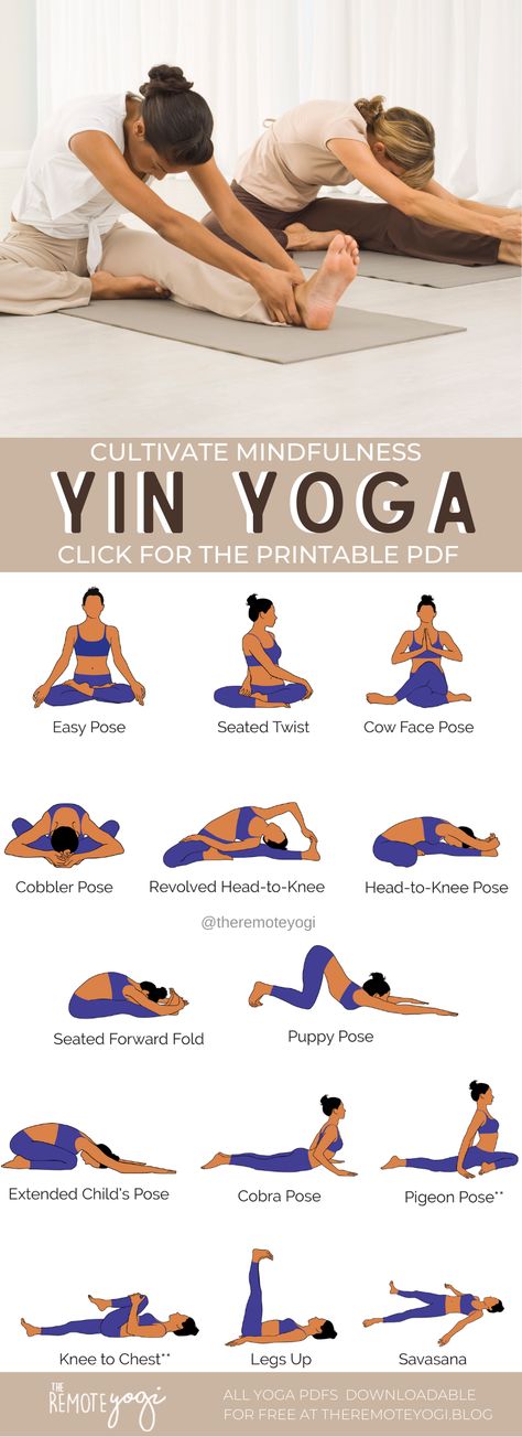 Enjoying More Yin in a Yang World! Yoga Workout Routine, Yin Yoga Sequence, Beginner Yoga Workout, Yoga Techniques, Yoga Sequence, Yoga Moves, Relaxing Yoga, Yoga Exercises, Yoga Nidra