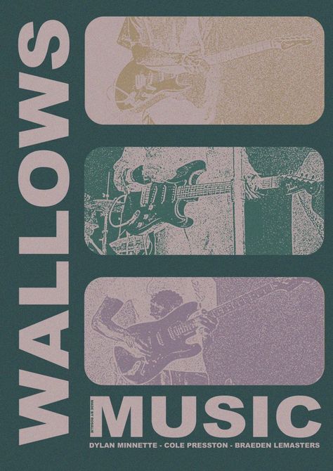 Wallows Wall Prints, Wallows Music Poster, Glass Animals Poster Vintage, Vintage Music Prints, Wallows Vintage Poster, Cute Music Posters, 6x4 Aesthetic Pictures, Wallows Aesthetic Poster, Aesthetic Band Posters