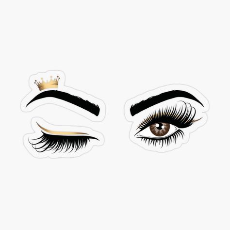 Lash Stickers, Eyebrow Quotes, Esthetician Business, Royalty Crown, Business Interior, Vanity Room, Golden Crown, She Sheds, Tat Ideas