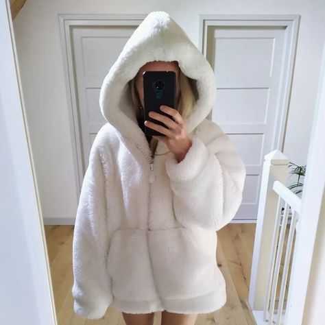 White Fluffy Winter Outfit, Big Fluffy Hoodie, Fluffy Oversized Hoodie, Fluffy Onesie, Fluffy Long Sleeve Cozy Fur Coat, Winter Cosy, Faux Fur Hoodie, Fur Hoodie, Sound Bath