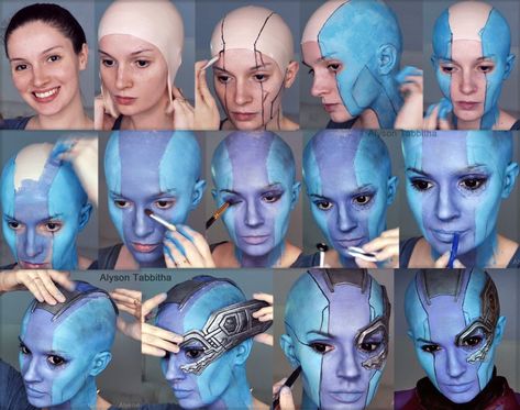 Nebula Cosplay, Alyson Tabbitha, Nebula Marvel, Phone Anime, Makeup Video, Special Fx Makeup, Holloween Costume, Full Makeup, Jessica Nigri