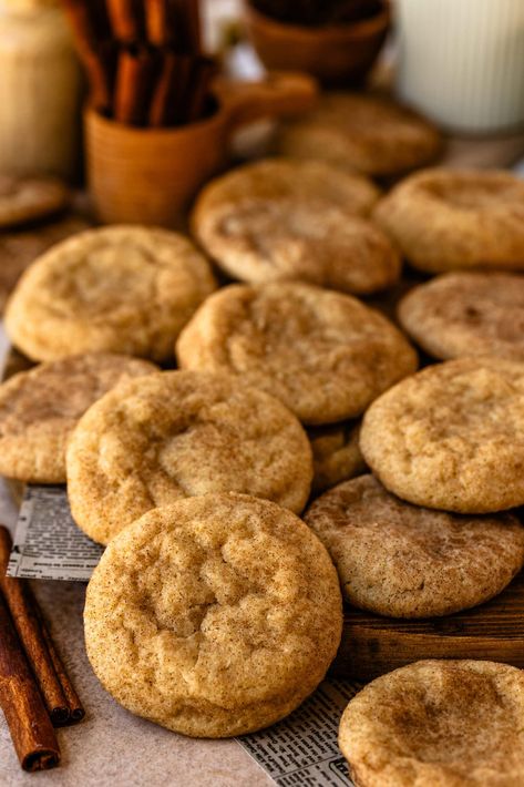 Snickerdoodle Recipe Snickerdoodles Aesthetic, Snicker Doodle Cookie Recipes, Big Soft Snickerdoodle Cookies, Chewy Frosted Cinnamon Swirl Snickerdoodles, Snicker Doodle Cookie Recipe, Snickerdoodle Sallys Baking, Doodle Cookies, Pies And Tacos, Best Snickerdoodle Cookies