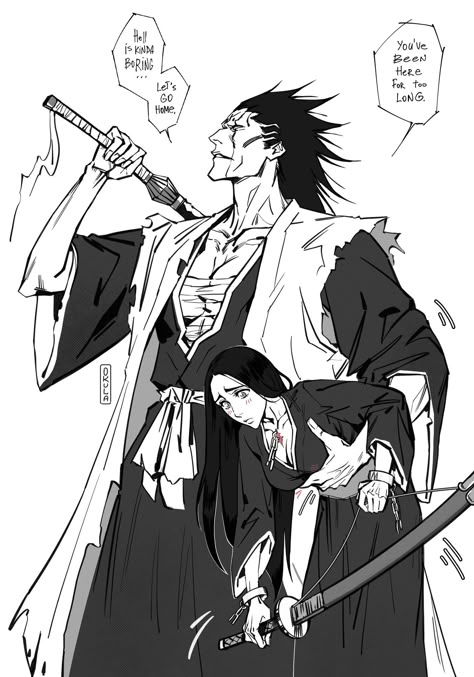 Bleach Tattoo, Bleach Couples, Bleach Drawing, Kenpachi Zaraki, Ichigo Y Rukia, Bleach Funny, Bleach Anime Art, Bleach Fanart, رعب نفسي