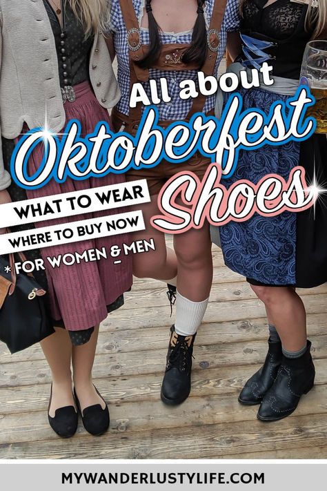 Best Oktoberfest Shoes & Socks: Complete Guide to Oktoberfest Footwear for Women and Men, Dirndls and Lederhosen + Where to Buy Now | What does to wear with dirndl, lederhosen socks, and more. Haferl, Loferl, traditional Bavarian shoes and socks. October Fest Outfit Women, Drindl Dress Oktoberfest, Oktoberfest Women Outfit, Octoberfest Outfits Women, German Outfits Women, October Fest Outfit, Oktoberfest Outfit Women Casual, Octoberfest Women, Oktoberfest Outfit Women