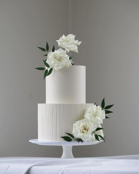 Krista Corbett on Instagram: "Classic beauty for Natalie & Nathan 🤍  Tiers of;  Lemon myrtle, raspberry & vanilla bean Chocolate, red gum honeycomb & sea salt caramel  Beaut blooms @bouquetmelbourne  #pollenpastry #pollenpastryweddings #weddingcake #melbourneweddings" Wedding Cake 2 Layer, Wedding Cake Olive Green, Two Tire Cake, Smooth Wedding Cake, White And Green Wedding Cake, Nikkah Cake, Wedding Cake Olive, Single Tier Wedding Cake, Wedding Cake Two Tier