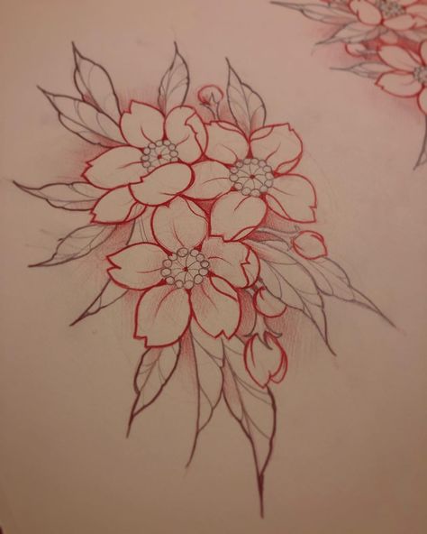 Tyler Space trên Instagram: “Quick sketch #grandrapidstattoo #cherryblossoms #flowertattoo #floraltattoo #sketch” Tattoo Black And Grey, Sakura Tattoo, Japanese Flower Tattoo, Traditional Tattoo Flowers, Japanese Drawings, Traditional Japanese Tattoos, Japanese Sleeve Tattoos, Blossom Tattoo, Cherry Blossom Tattoo