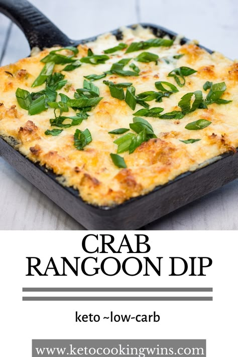 Keto Crab Rangoon, Keto Dip, Rangoon Dip, Crab Rangoon Dip, Keto Appetizers, Crab Rangoon, Amazing Appetizers, Keto Cooking, Keto Recipes Dinner