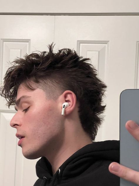 The Best 25 Modern Mullet Haircuts for Men (Detailed Gallery) | 25 Trendy Modern Mullet Haircuts for Men: The Ultimate Guide To New Mullet Hairstyles Modern Mullet Haircut Straight Hair, Short Punk Hair Men, Modern Mohawk Men, Mullet Hair Dye, Modern Mohawk, Modern Mullet Haircut, Drag Hair, Haircut Idea, Mens Haircuts Short Hair