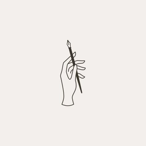 Feminine hand holding an ink pen. Logo design & marks by amber&ink Amber, Logo Design, Pencil, Writing, Drawings, Design, Art