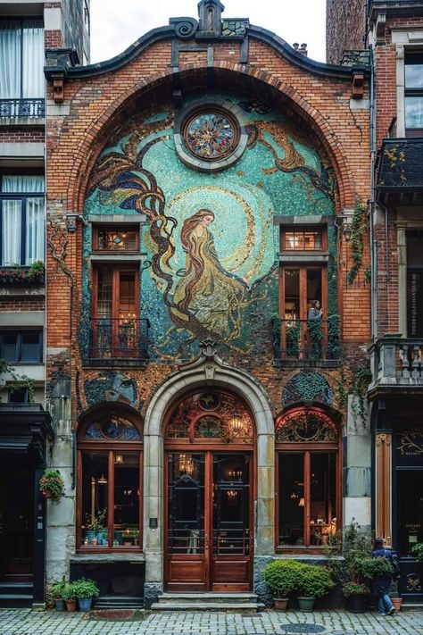 Art Nouveau House, Art Nouveau Architecture, Art Nouveau Design, Architecture Old, Beautiful Doors, Dream House Decor, Beautiful Architecture, Beautiful Buildings, Amazing Architecture