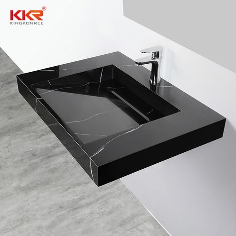 Modern Design Man-Made Stone Wall Hung Basin Solid Surface Acrylic Wall Mounted Black Wash Basin The perfect combination of space, comfort, and versatility. The functionality and natural soft shapes find a new interpretation. The harmonious lines of washbasins and sanitary wares reach an additional dimension with the KKR version. Available in different finishes. #washbasin #bathroomsink #basin #solidsurfacebasin #wallbwasin Modern Basin Design, Washroom Washbasin Design, Washbesan Design, Modern Wash Basin Design, Washbasin Tiles Ideas, Toilet Wash Basin Counter Design, Wash Basin Wall Tiles Design, Counter Basin Design Modern, Basin Counter Design Modern