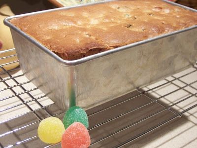 Culinary Types: Gumdrop Cake from 1946 Gumdrop Cake Recipe, Gumdrop Cake, Gum Drop Cake, Gumdrop Recipe, Gum Recipe, Loaf Pan Cake, Bread Quick, Drop Cake, Christmas Baking Cookies