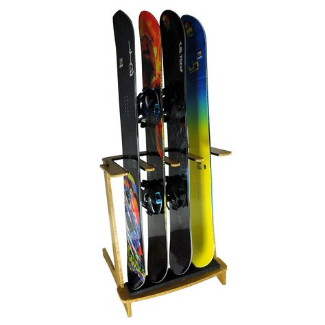 Amazon.com: Grassracks Bamboo Freestanding Vertical Surf Rack for 4 Boards - Surfboards - Snowboards - Wakeboards: Gateway Ski Racks, Snowboard Rack, Snowboard Storage, Wakeboard Rack, Skateboard Rack, Surf Rack, Snowboard Racks, Surfboard Rack, So Good