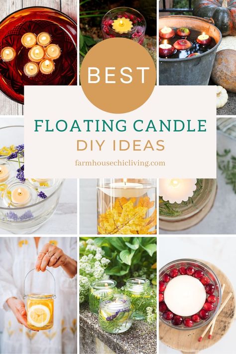 Create a cozy atmosphere with the best floating candle DIY ideas! Find out how to make this inviting decor idea that fills your home with a warm embrace. Floating Candle Bowl Centerpieces, Simple Floating Candle Centerpieces, Fall Floating Candle Centerpieces, Floating Candle Ideas, Fall Floating Candles, Floating Candle Centerpieces Diy, Floating Flower Centerpieces, Floating Candle Decorations, Votive Centerpieces