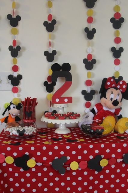 Decorating the Dorchester Way: Simple Red Minnie Mouse Birthday Party Diy Twodles Birthday, Twodoodles Birthday Party Decor, Red Minnie Mouse Birthday Party Ideas, Red Minnie Mouse Party Ideas, Minnie Mouse Birthday Decorations Red, Mickey Mouse Party Decorations, Mickey Mouse Birthday Decorations, Fiesta Mickey Mouse, Minnie Mouse Party Decorations