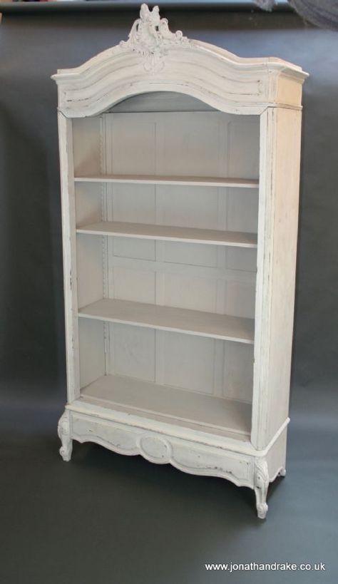 bibliotheque bookcase Coquette Bookshelf, Shabby Chic Bookshelf, Whimsical Bookshelf, Diy Bookcase Makeover, Salon Shelves, Shabby Chic Bookcase, Antique Bookshelf, Country Room, Diy Closet Shelves