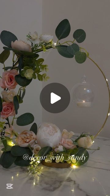 Sandy on Instagram: "Centerpiece diy 
#diy #diyideas #diyinspiration #diyhomedecor #diyhome #diyprojects #homeprojects #homediy #floraldesign #floralarrangement #floral #centerpieces #centerpiecesideas #centerpieces #homedecor #homedesign #homeimprovement #flowerarrangement #flowerdecoration" Dollar Tree Ring Centerpiece, Gold Ring Centerpiece Diy, Centerpiece Diy, Tree Ring, Navidad Diy, Glam Decor, Diy Centerpieces, Floral Centerpieces, Diy Inspiration