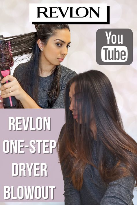 Revlon One-step Dryer Tutorial on How to get the perfect salon blow out at home. How To Blow Out Your Hair With A Revlon, Blow Dryer, Revlon, Medium Length, First Step, Hair Styles, Hair