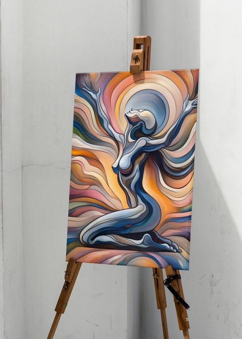 Empowering Paintings For Women, Goddess Energy Art, Wall Art Bedroom Painting, Fun Art Paintings, Feminine Art Painting, Diy Paintings For Bedroom, Feminine Canvas Painting, Painting Ideas For Large Canvas, Home Decor Prints