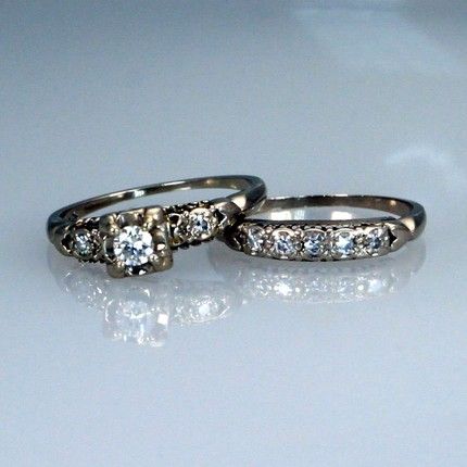 1940's Budget Engagement Rings, Antique Style Engagement Rings, Princess Diamond Engagement Rings, Dream Engagement Rings, Diamond Wedding Ring, Antique Engagement Rings, Wedding Rings Vintage, Engagement Bands, Art Deco Diamond