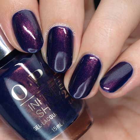 Eggplant Nails, Purple Nail Polish Colors, Pedicure Gel, Winter Nail Colors, Nail Polish Colors Winter, Cute Nail Polish, Opi Nail Colors, Purple Nail Art, Purple Nail Polish