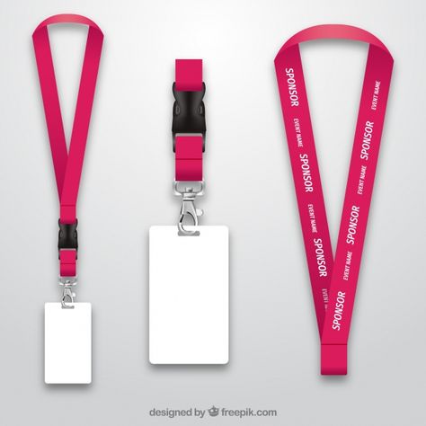 Lanyard collection with realistic design Free Vector | Premium Vector #Freepik #vector #business #card #design #office Badge Mockup, Identity Card Design, Id Card Lanyard, Id Card Design, Mockup Template Free, Custom Lanyards, Design Mockup Free, Badge Template, Desain Editorial