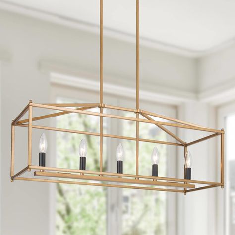 Rectangle Light Fixture, Modern Farmhouse Chandelier, Lights For Kitchen, Farmhouse Chandeliers, Rectangular Chandelier, Dining Room Light Fixtures, Rectangle Chandelier, Farmhouse Chandelier, Geometric Chandelier