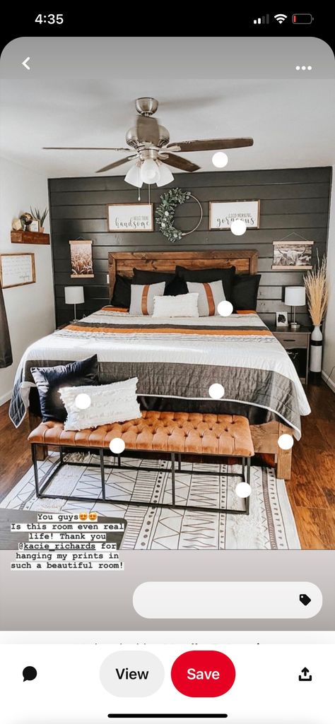 Black Shiplap Wall, Shiplap Bedroom, Black Shiplap, Black Walls Bedroom, Posters On Wall Bedroom, Black Accent Walls, Shiplap Wall, Master Room, Twins Room