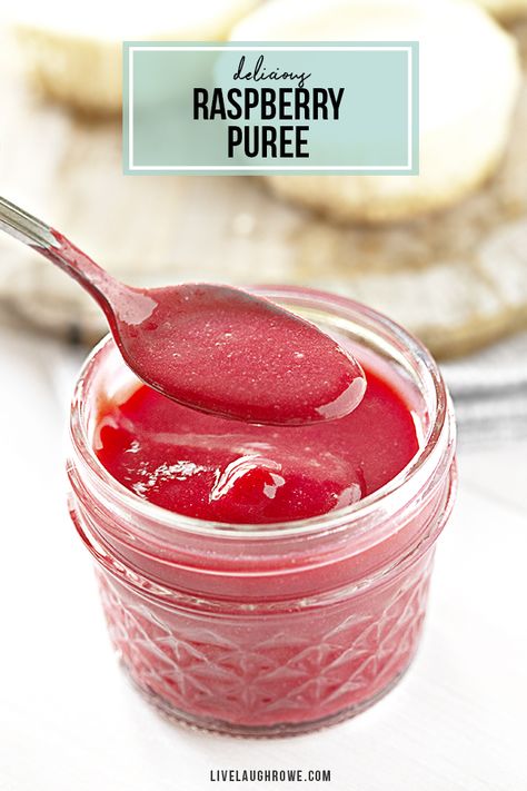 Raspberry Puree For Cheesecake, How To Make Puree, How To Make Fruit Puree, Raspberry Puree Recipe For Drinks, Berry Puree Recipe, Raspberry Sauce Recipe, Pureed Food, Raspberry Puree, Cranberry Scones