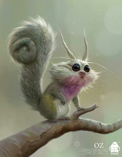 Sprite Creature | Share Maus Illustration, Oz The Great And Powerful, Concept Art World, A Squirrel, Sharp Teeth, Cute Monsters, Creature Concept Art, Mystical Creatures, Arte Animal