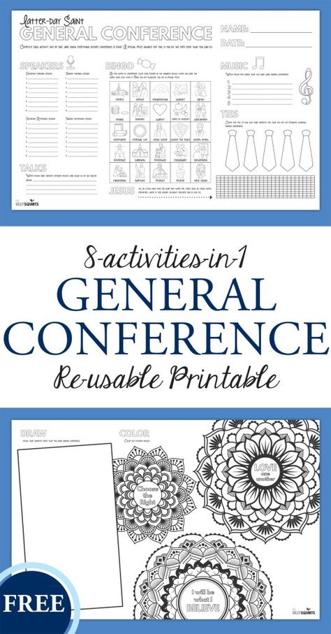 General Conference Bingo Printables, General Conference Bingo 2023, Lds Yw General Conference Ideas, Lds Primary General Conference Handout, Free Conference Printables, General Conference Prep For Youth, General Conference Activities For Teens, October 2023 General Conference Packets, General Conference Packets 2024 Free