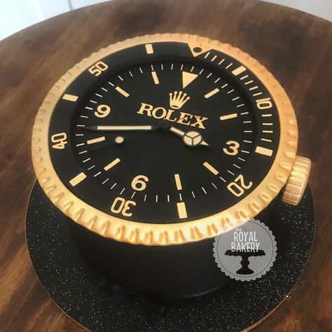 Rolex Watch Cake, Rolex Cake, Watch Cake, Birthday Cake For Father, Toddler Birthday Cakes, Cake Design For Men, Birthday Cake For Husband, Cake For Husband, 38th Birthday