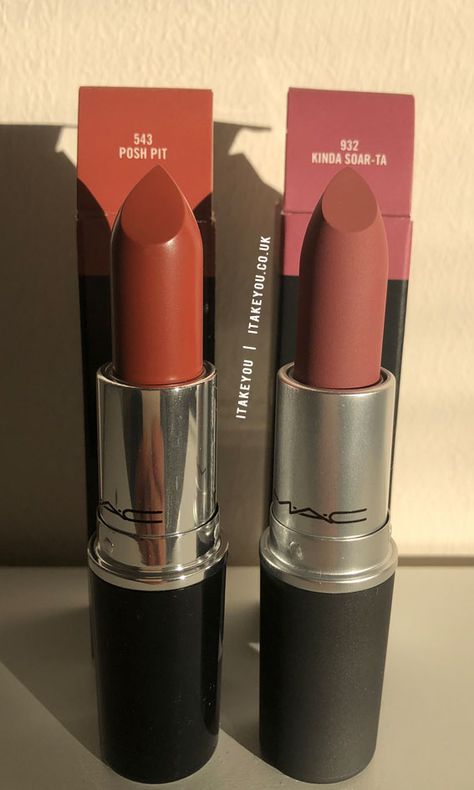 Posh Pit vs Kinda Soar-Ta mac lipstick, Mac Lipstick, mac lipstick, mac lipstick colour, mac lipstick names Mac Kinda Soar-ta, Clarins Lipstick, Mac Makeup Lipstick, Lipstick Names, Mac Lipstick Colors, Lipstick Colour, Mac Lipstick Shades, Lip Colours, Lipstick For Dark Skin