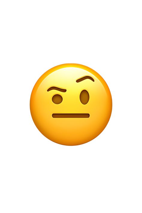 The 🤨 Face With Raised Eyebrow emoji depicts a face with one eyebrow raised higher than the other, giving the impression of skepticism or disbelief. The eyes are open and looking straight ahead, and the mouth is closed with a slight frown. The overall expression is one of mild confusion or suspicion. The emoji is typically yellow, but may vary in color depending on the platform or device used. Confused Emoji Faces, One Eyebrow Raised Emoji, Eyebrow Raise Drawing, Costumized Emojis, Cool Emoji Faces, Face Impression, Raising Eyebrows Face Meme, Eyebrow Raise, Confused Emoji