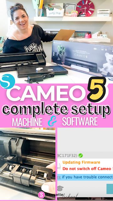 How to Setup Silhouette CAMEO 5 Start to Finish (Don't Worry It's Easy!) Vinyl Fonts, Sublimation Designs Free, Silhouette Cameo Beginner, Sublimation For Beginners, Vinyl Projects Silhouette, Silhouette School Blog, Sublimation Templates, School Newsletter, Silhouette School