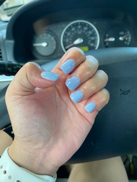 Sns Dipping Powder Nails Blue, Baby Blue Dip Nails, Dip Powder Nails Blue, Dip Powder Nails Summer 2024, Light Blue Dip Nails, Baby Blue Nails Short, Blue Dip Powder Nails, Blue Dip Nails, Powder Blue Nails