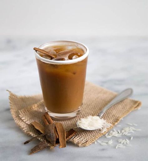 Horchata Latte (horchata con espresso)-The Little Epicurean How To Make Horchata, Horchata Latte, Homemade Horchata, Horchata Recipe, Cinnamon Dolce Latte, Condensed Coconut Milk, Cassia Cinnamon, Dairy Free Soy Free, Cinnamon Dolce