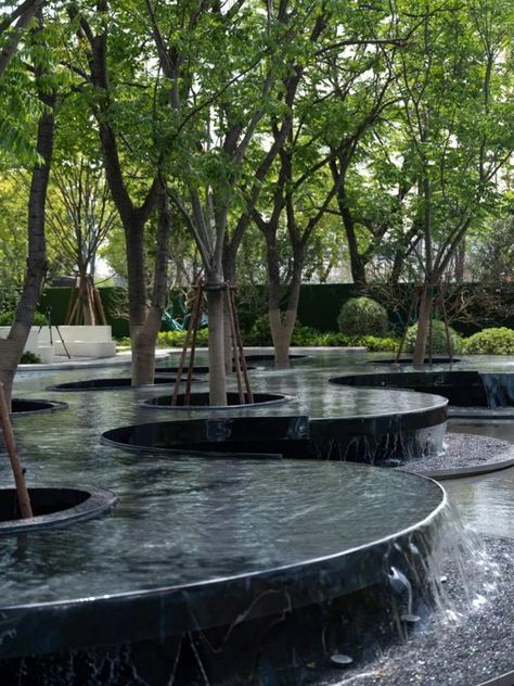 Landscape Architecture Water Feature, Waterscape Design, Kolam Koi, Water Architecture, Yangtze River, Pool Water Features, Urban Landscape Design, Landscape Construction, Landscape And Urbanism